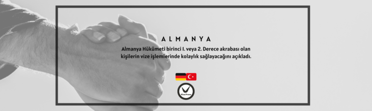 Depremzedeler için Almanya Vizesi